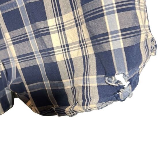 Abercrombie & Fitch Men’s Plaid Button-Up Shirt – Size XL – Navy & White - Picture 3 of 7